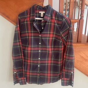 Like new J.Crew plaid button down.  Size 0.
